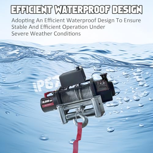 Winche eléctrico 12V con cable de acero 13800lbs miniatura 3