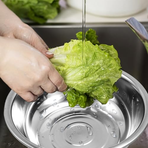 Basin de acero inoxidable para lavar vegetales y mezclar alimentos 25.5cm miniatura 4