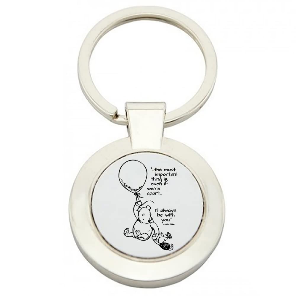 Getagift i'll always be with you The Pooh Quote Birthday Secret Santa Chritmas Rectangular/Round Key ring. (Round)