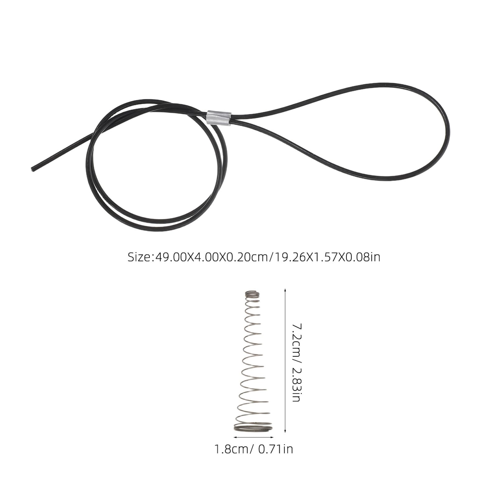 Homoyoyo 2 Juegos de Pestillo para Puerta de Acero Inoxidable Cable de Tracción, Diseño Resorte para Puertas de Vinilo y Madera, Adecuado para Apertura y Cierre Seguro