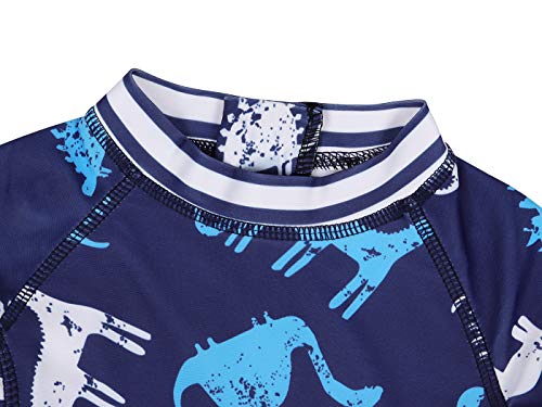 Cotrio Meninos roupa de banho de uma peça rash guard shirt conjunto de maiô para criança dinossauro