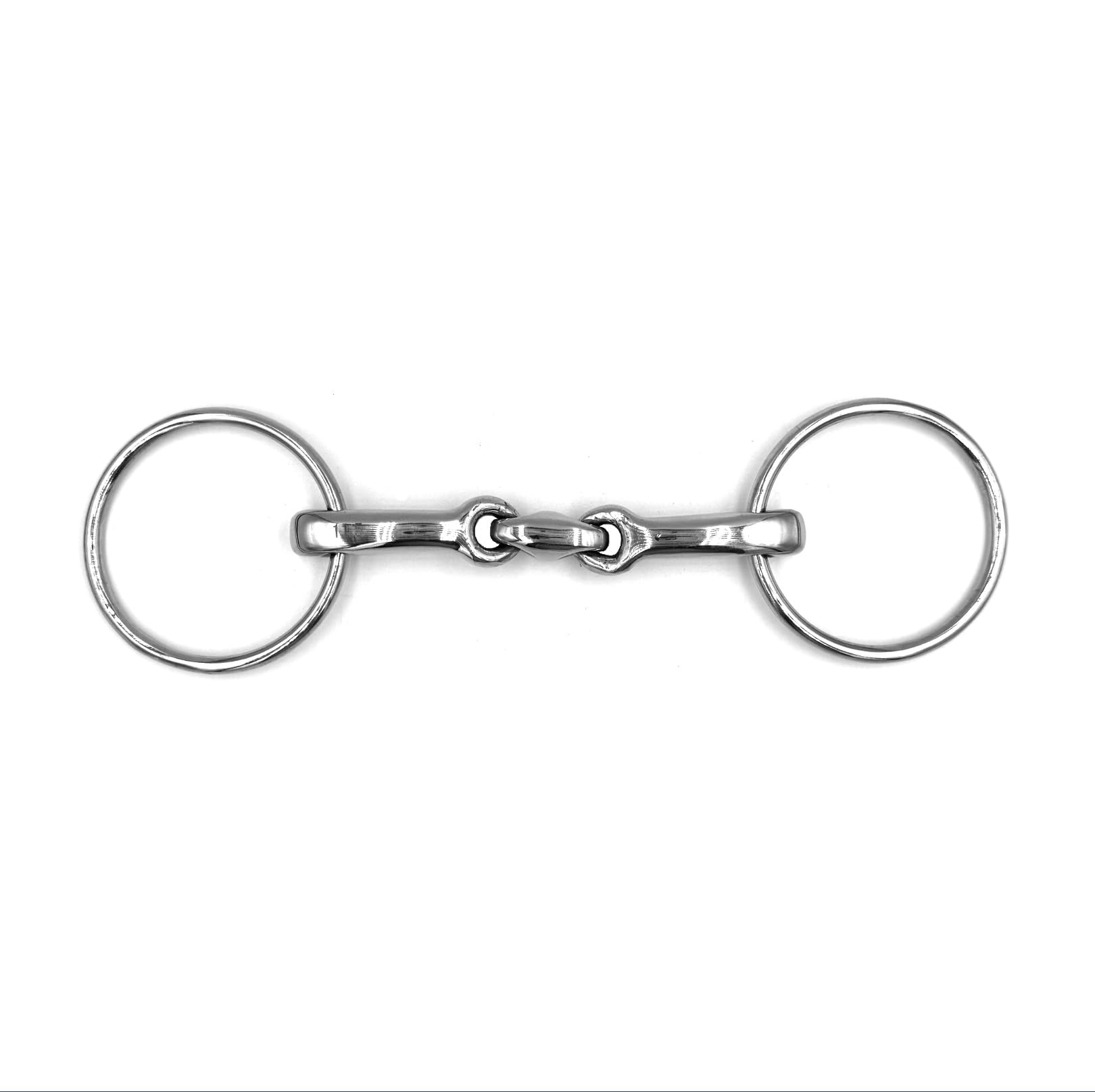 Gebiss ErgoBit Wassertrense Doppelt Gebrochen anatomisch geformt Edelstahl Ringdurchmesser 65 mm Gebissstärke 14 mm