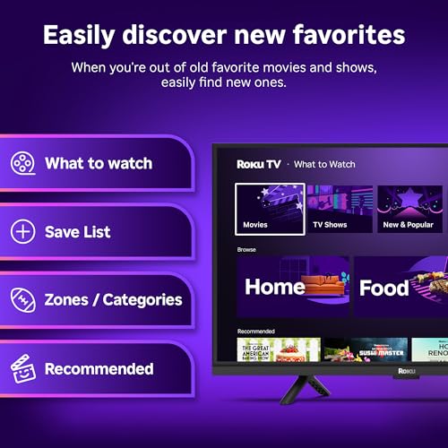 Image of Roku Smart TV 2026 - 24-Inch Select Series, 720p HD TV - Roku TV with Voice Remote - Flat Screen LED Television with Wi-Fi for Streaming Live Local News, Sports, & Movies - Bluetooth Headphone Mode