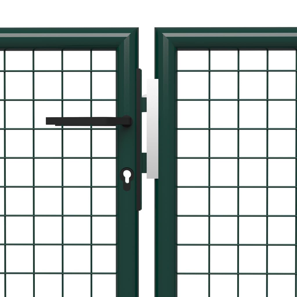 vidaXL Puerta de jardín de Acero 400 x 200 cm Verde