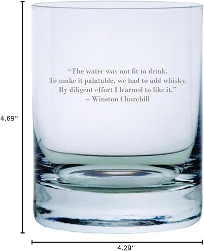 Miniatura 2 de Winston Churchill - Vaso grabado con cita Stolzle New York de 11 onzas