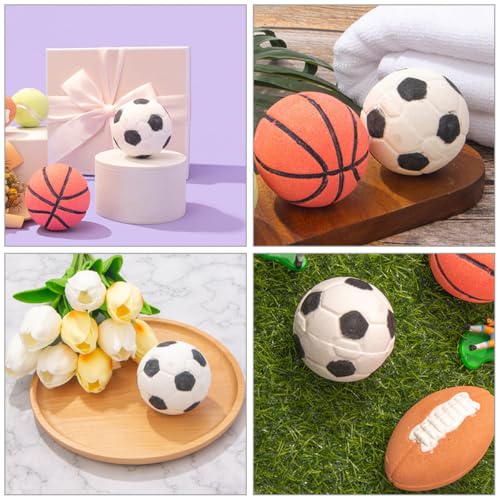 Bombas de baño balón de fútbol fragancias maravillas marina burbujas set x2 3