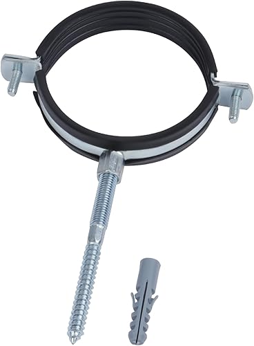 Miniatura 7 de 4 piezas de colgador de tubo de anillo dividido, abrazadera de soporte de tubo ajustable resistente con tornillo y tubo de expansión, soporte de