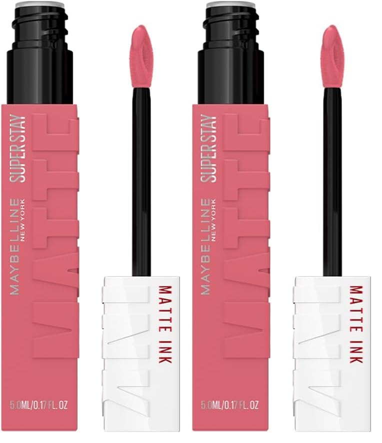 Image of Maybelline New York Liquid Matte Lipstick, Long Lasting, 16hr Wear, Superstay Matte Ink, 150 Savant, 5ml (Pack of 2)