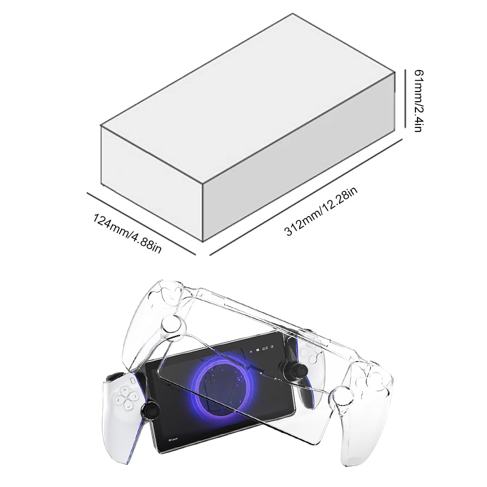 transparent Vollschutz-Protektorabdeckung Anti-Drogen-PC-Gamingkonsole-Console-Console-Hülse Anti-Kratzer-Anti-Fingerabdruck for PS5 Portal Handheld Game Console