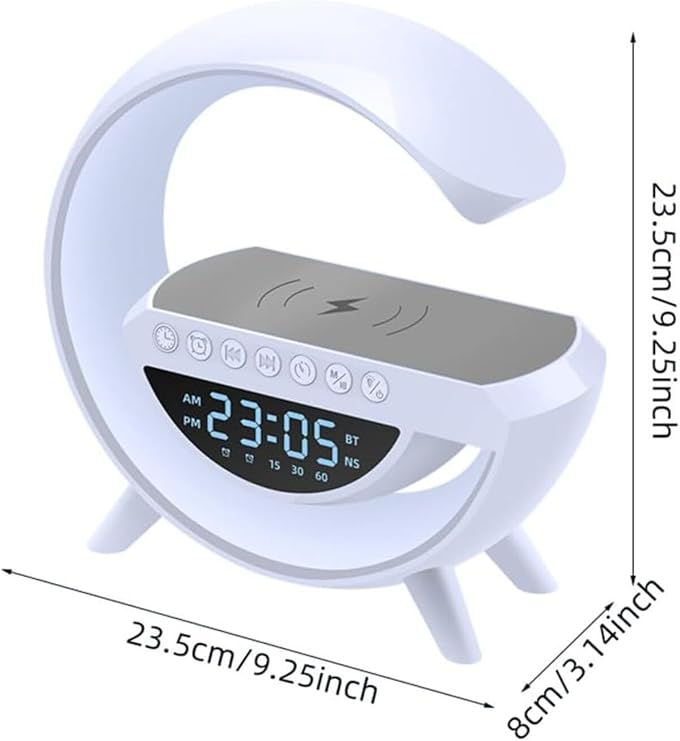 Teknotrust BLUETOOTH G HOPARLÖR RGB LED IŞIKLI SPEAKER ALARM SAAT FM RADYO AUX USB SD KART WİRELESS ŞARJ