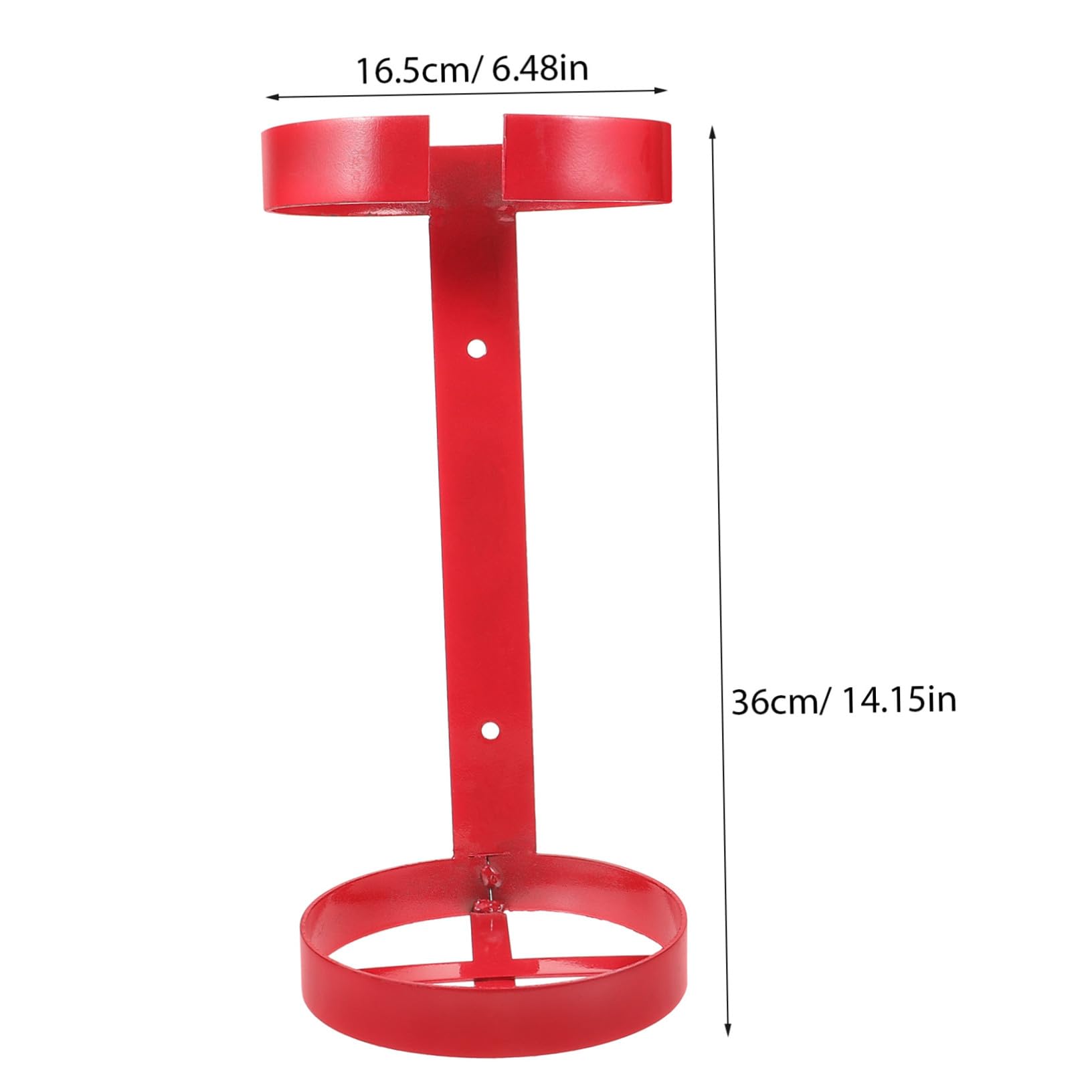 Kisangel Soporte Metálico de Montaje en Pared para Extintor de Incendios 5-6kg de Hierro Rojo, Resistente y Fácil de Instalar para Vehículos y Coches