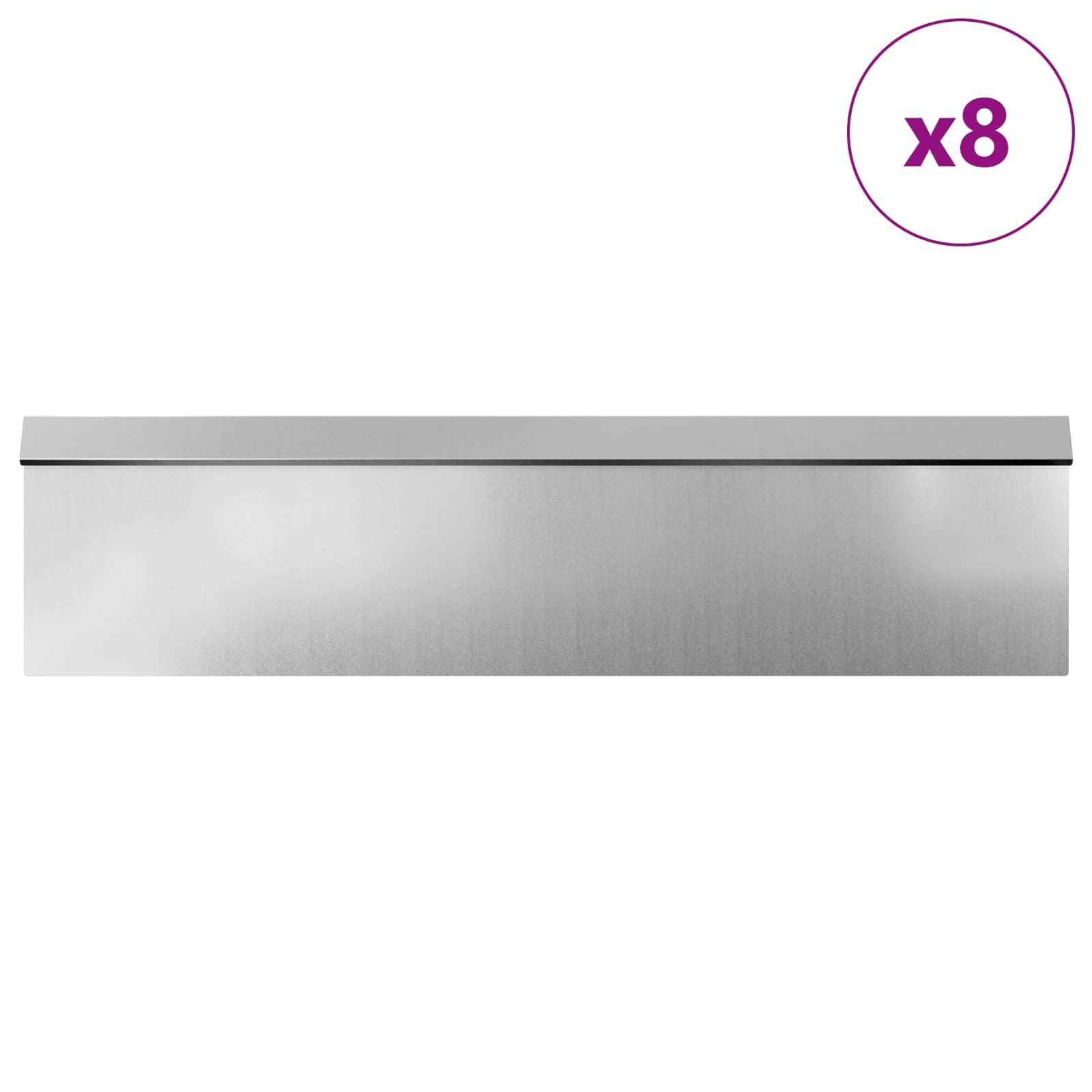 Ogrodzenie ślimaków, 12-częściowy zestaw z ocynkowanej stali, 100 x 3,5 x 25 cm, obramowanie rabatki i obrzeże trawnika z systemem wtykowym, łatwy montaż, obramowanie ogrodowe do rabatek i