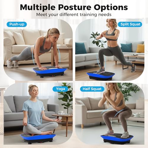 Image of GYMAX Vibration Plate Exercise Machine-10 Level Intensity, LED Display & Remote Control, Body Vibrating Plates Stand Shaking Platform Fat Burning Machine