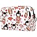 Borse da toilette per cosmetici da viaggio con cerniera per le donne Borsa per il trucco delle bambole giapponesi Kokeshi