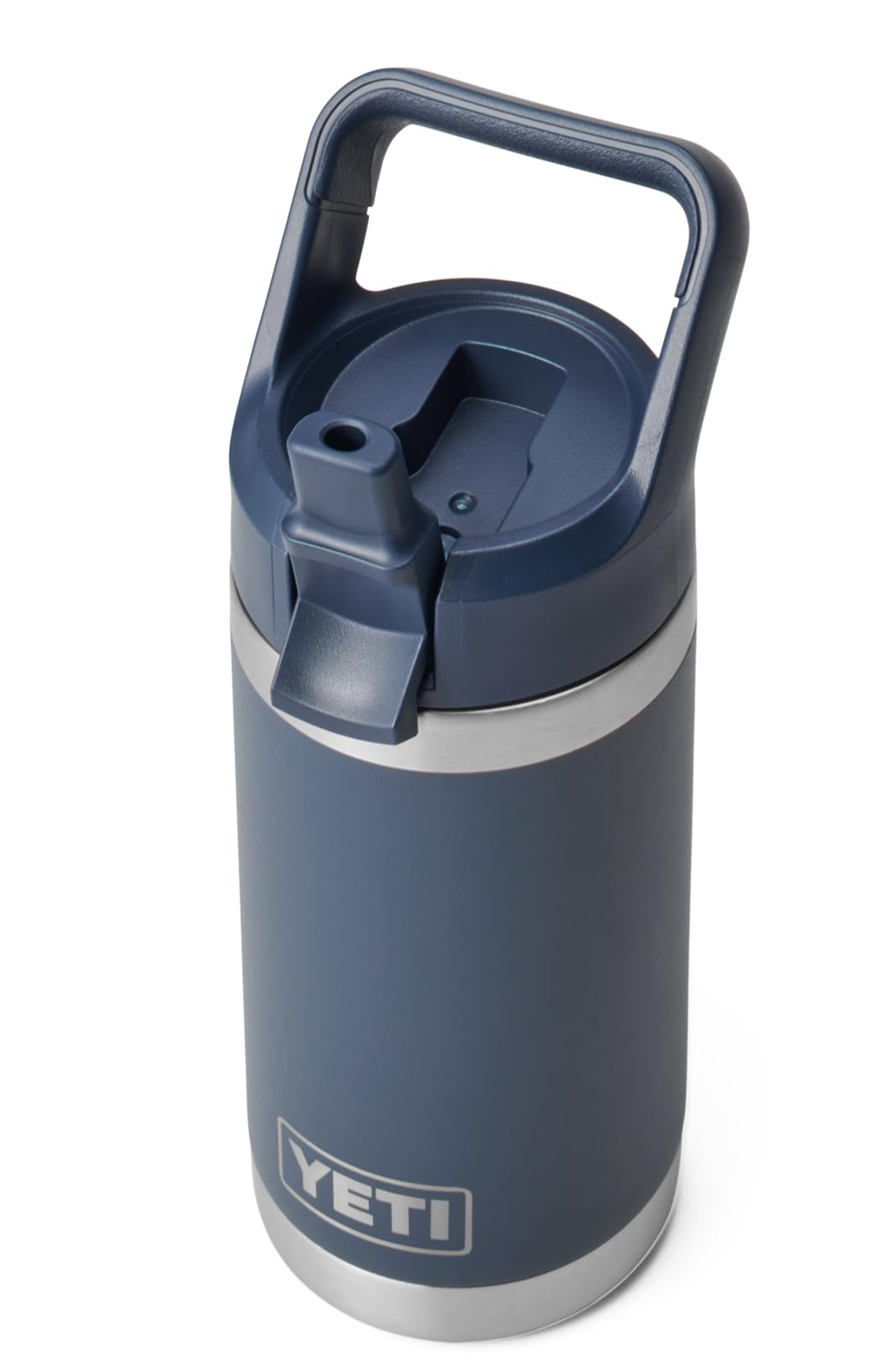 – Rambler Jr Kids Bottle, Vacuum Insulated Stainless Steel Bottle with Straw Cap, Navy, 12 oz (355 ml)