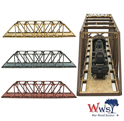 War World Scenics Single Track N-Gauge Mdf Girder Bridge 200Mm (Choose Colour) – Railway Modelling Scale Railroad Model Diorama Rail Layout Landscape Construction #TOP1