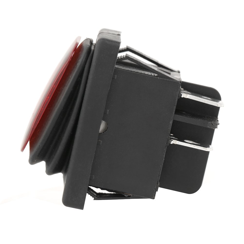Pannello Terminali Offie Potenza Nominale 4 Pezzi Set Nero Impermeabile 4 Pin 2 Posizione On Off Rosso Verde Lampada Interruttore a Bilanciere