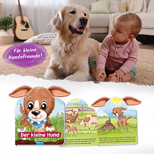 TRÖTSCH - Fühlbuch 'Der kleine Hund' | Kinderbuch mit flauschigen Plüschohren zum Greifen und Erkunden: Wunderschön illustriertes Vorlesebuch für entspannte Vorlesemomente | Ab 1 Jahr