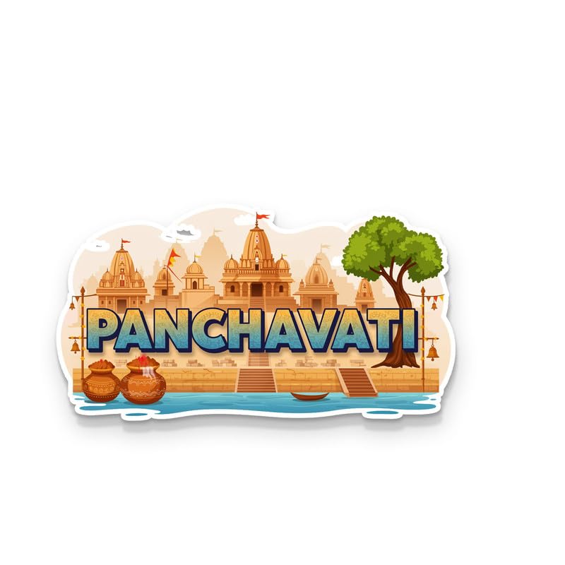 Image of Panchvati Fridge Magnets, Glossy Finish, Stylish Magnet for Fridge, Wardrobe & Metal Surfaces