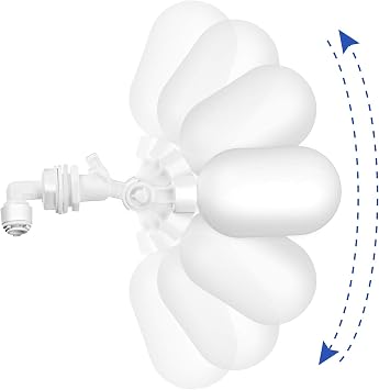 Mudder 2 Pack Float Ball Valve 1/4 بوصة صمام عائم لفلتر المياه البلاستيكي قابل للتعديل للبرك وخزان المياه والمضخة والحوض وأحواض السمك وتربية الأحياء المائية والخزان