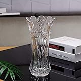 Z-Fulun Glass Flower Vase, Flower Vase with Tulips Pattern Relief Design,Decorative Vases for Home...