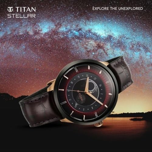 Image of Titan Caleum Sun Moon Phase in Seinna Brown - Stellar Edition