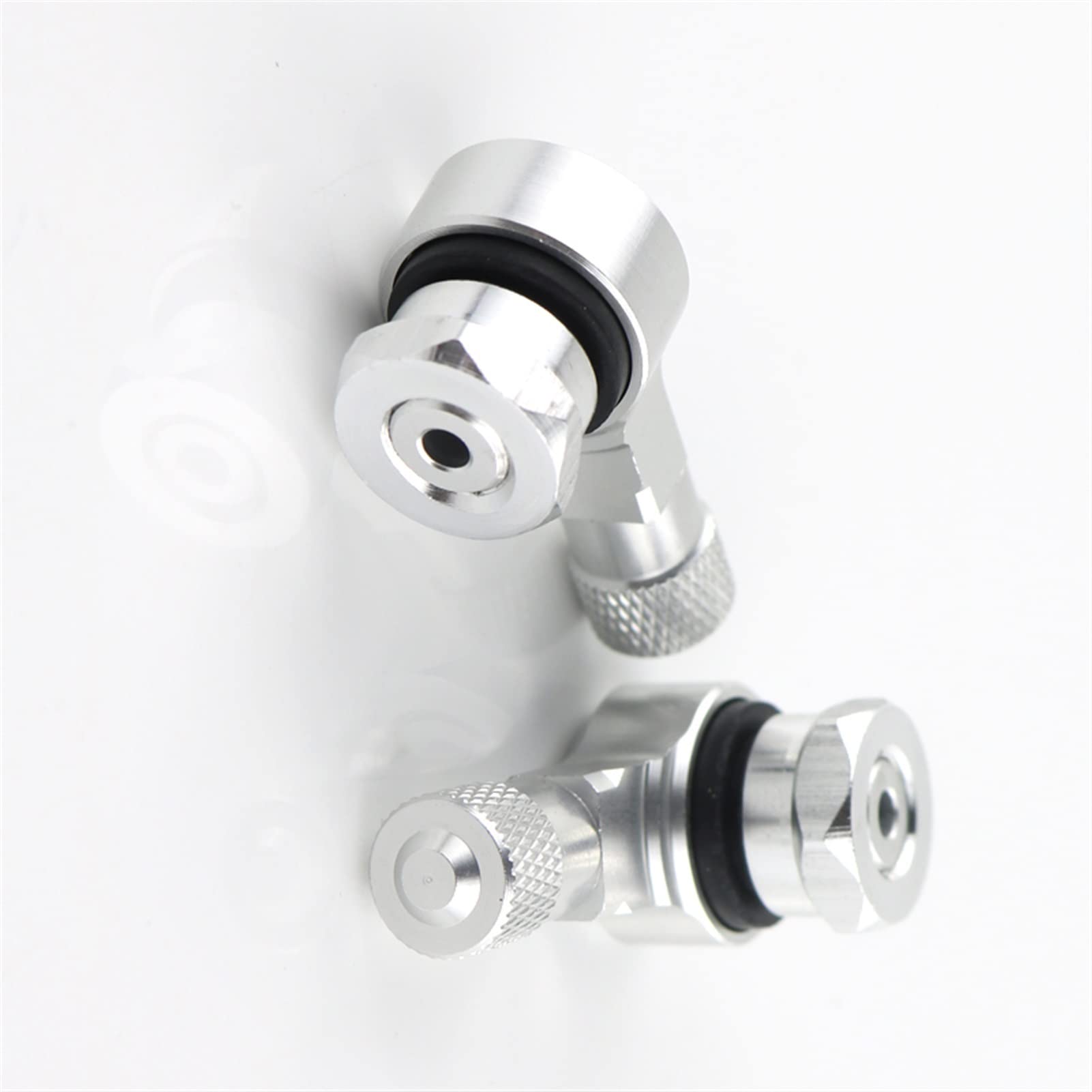 Accessoires Tiges De Valve De Pneu Tubeless De Roue De Commande Numérique par Ordinateur De Moto 11.3mm 90 Degrés pour H&Onda Goldwing GL1800 GL1500 (Color : Silver)