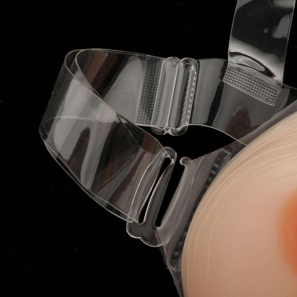 Oshhni Prótesis Mamarias de Silicona con Tirantes Ajustables Falsos Bra Realista Inserciones Realistas Material Lavable y Resistente al Agua Adecuado