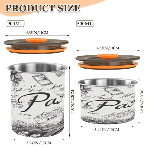 Envase hermético acero inoxidable 500ml para café miniatura 2
