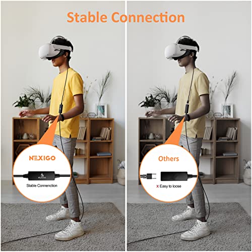Image of NexiGo Enhanced 32FT Link Cable with Signal Amplifier, USB 3.2 Gen1 Type C to A, Fast Charging & High-Speed Data Transfer (up to 5Gbps), Compatible with Oculus Quest 1 and 2 Headset to Gaming PC