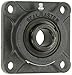 Sealmaster MSF-27 Medium Duty Flange Unit, 4 Bolt, Regreasable, Felt Seals, Setscrew Locking Collar, Cast Iron Housing, 1-11/16" Bore, 5-5/8" Overall Length, 4-3/8" Bolt Hole Spacing Width, 9/16" Flange Height, ?2 Degrees Misalignment Angle