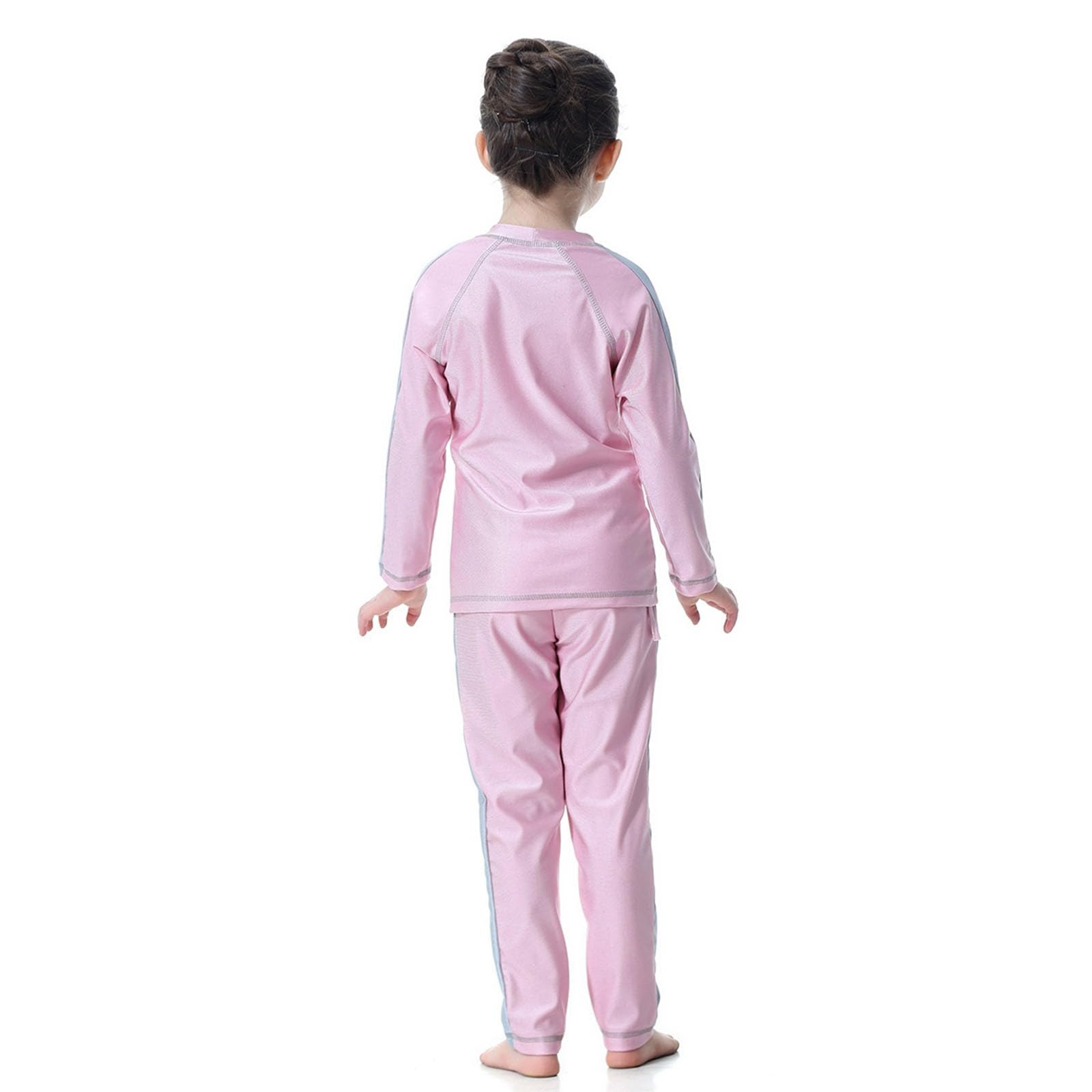 Bikini para niña adolescente con falda para niñas. Traje de baño con cobertura completa: camiseta de natación de manga larga y bañador para playa y piscina
