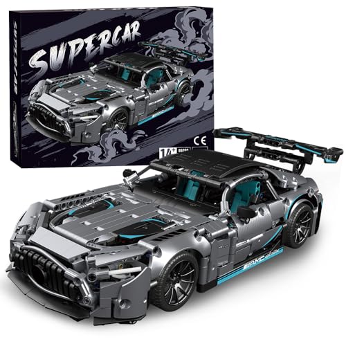Mesiondy Sports Car Building Blocks Toys Boys or Adults Kits，1:14 MOC Building Set Raceing Car Model,Super Cars for Boys Age 12+ and Adult，(1466Pcs).