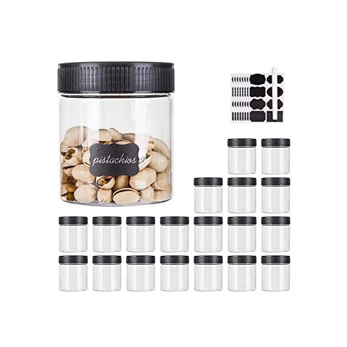 Buy 8oz Plastic Jars With Lids, Accguan Airtight Container for Food