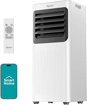 Portable Air Conditioner 12000 BTU 5 in 1 Wifi Smart, APP & Remote Control, Cooling Dehumidifier Fan Sleep Mode, 24H, Window Installation Kits Included, Large Indoor Room