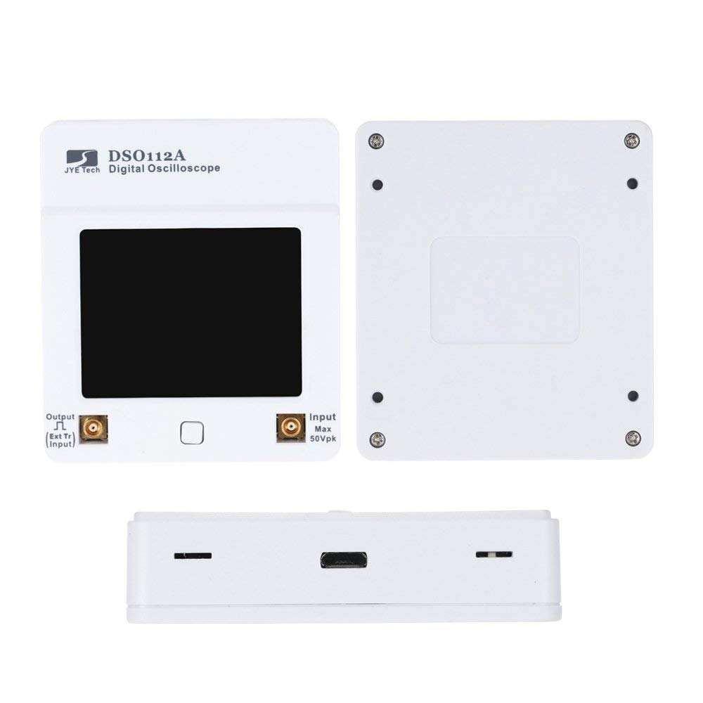 DollaTek DSO112A Digitales Taschen-Oszilloskop w/Screen 2.4inch TFT Touchpanel, Standard-BNC-Prüfspitze, MCX Klippkabel und Batterie eingeschlossen