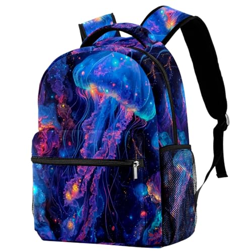 Sac à dos de voyage coloré papillons lumineux avec pochette bouteille