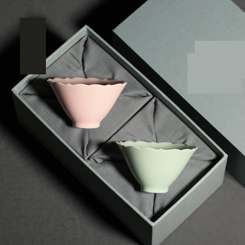 Chiński kubek do herbaty Matcha, kubek do herbaty seledyn, zestaw do herbaty Kung Fu, mały kubek mistrzowski, domowy ceramiczny kubek do herbaty, zestaw do herbaty retro z zaparzaczem (B)