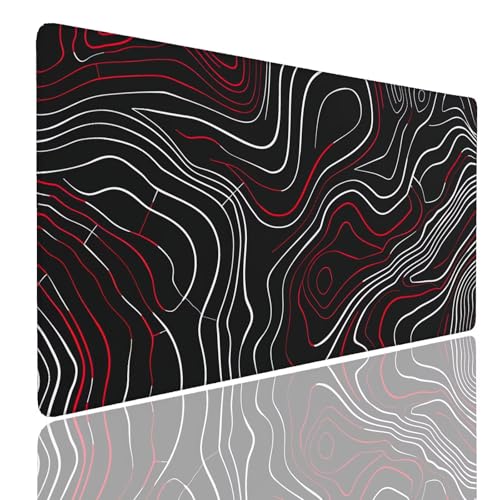 Tapis de souris gamer large avec bords cousus et surface étanche