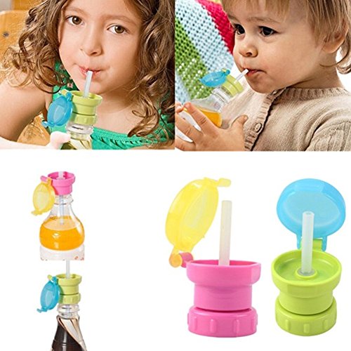 Pier 27 Water Bottle Twist Cover Cap with Straw Child Safe Drink Straw Sippy Cap Feeding for Kids In - //coolthings.us