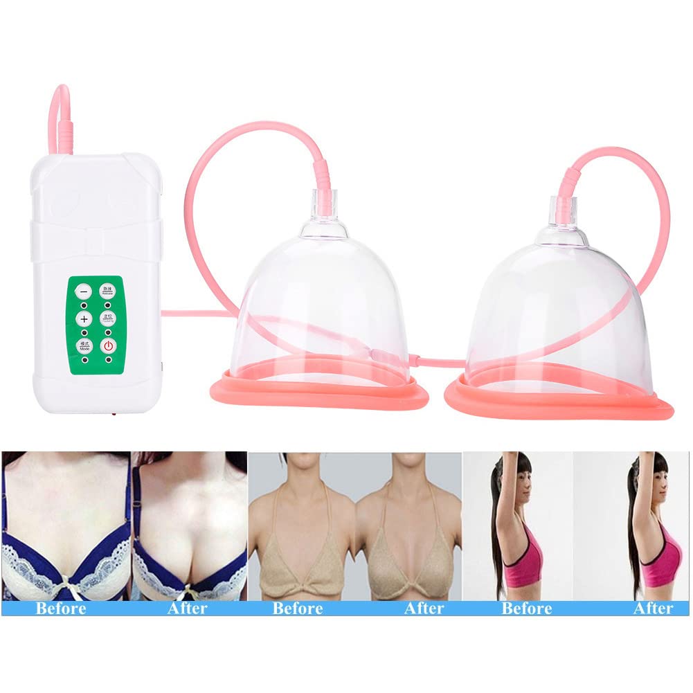 Appareil de massage de poitrine électrique, machine à expansion de poitrine, machine d'agrandissement de poitrine sous vide avec charge USB pour femme (tasse moyenne AB)