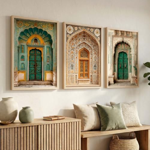 Image of kotart Traditional Indian Wall Art Paintings | Wall Posters With frames | Framed Wall Painting for Living Room Home Room Bedroom Office Wall Decor Set of 3 (10X13 inch)