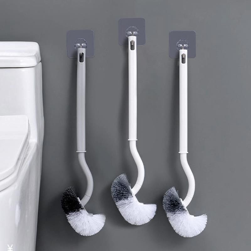 Toilet Brush with Under Rim Scrubber