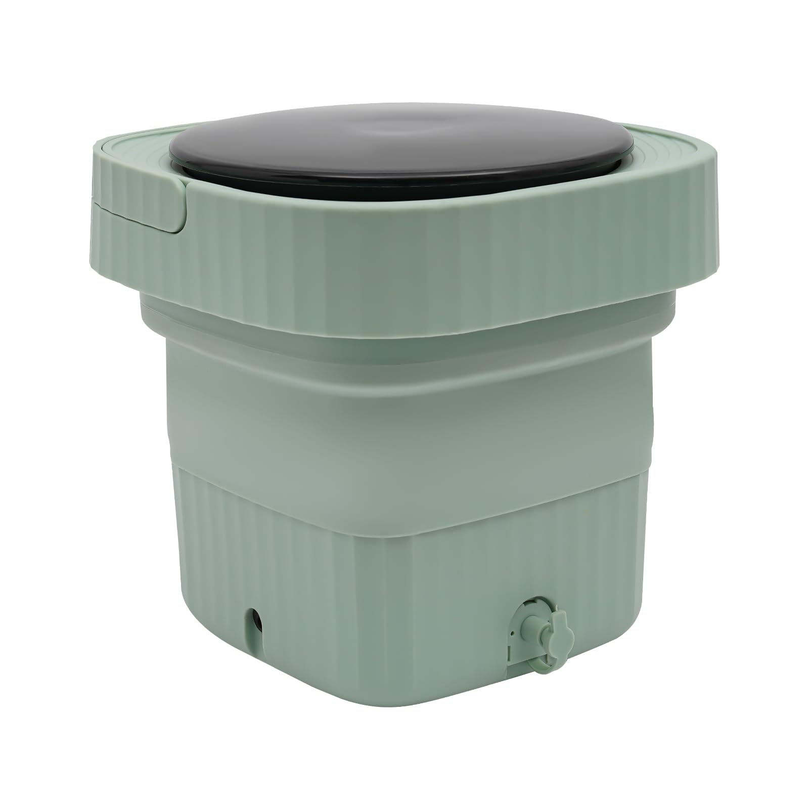 Lavadora portátil de 6 L plegable eléctrica, lavadora de viaje móvil con 3 programas de lavado y luz azul antibacteriana, para ropa interior, calcetines, ropa de bebé