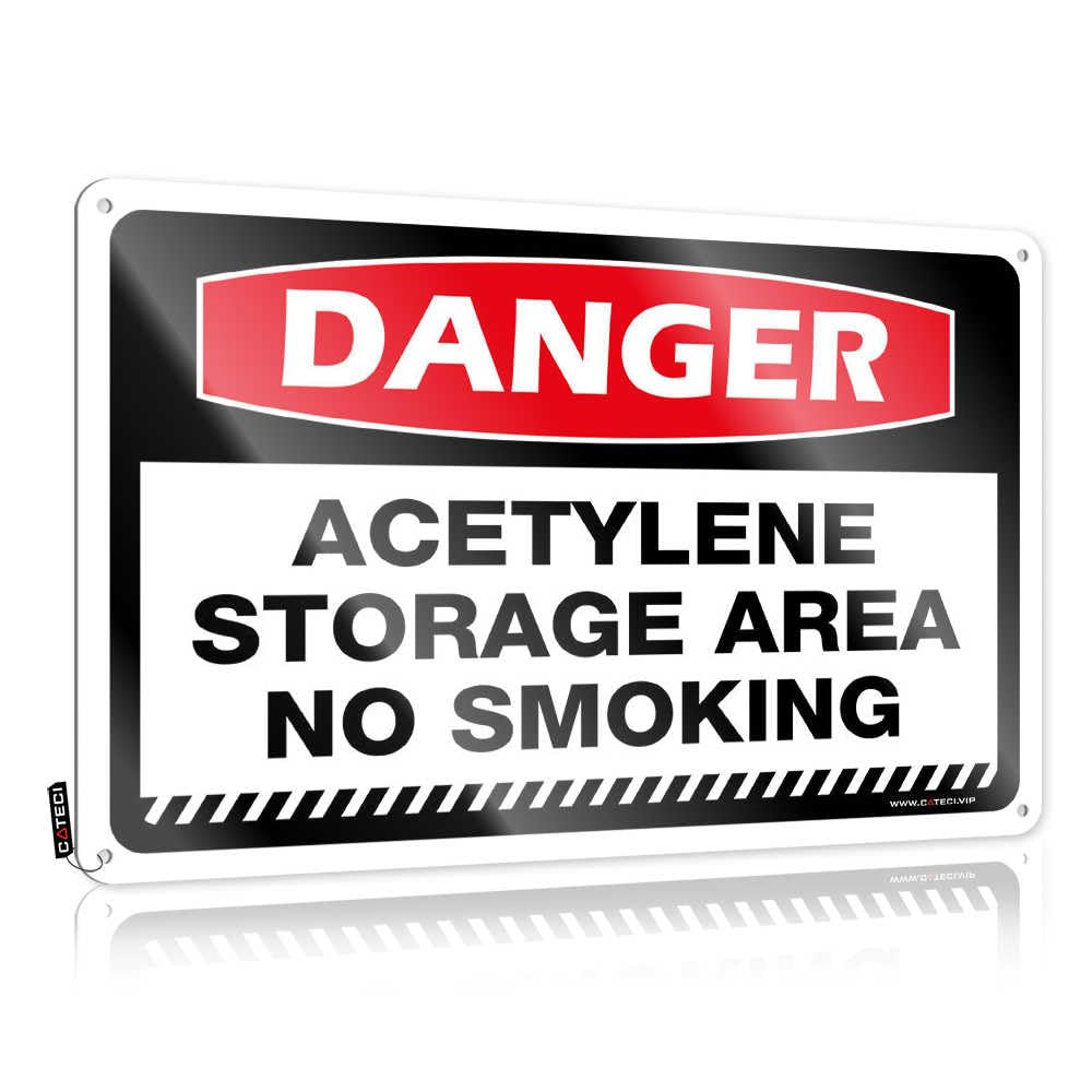 Fzfn Men's Colour Amazing Wall Signs, Mimosa Collection Danger Acetylene Storage Area No Smoking | Farmhouse Premises Decor(30X40cm)