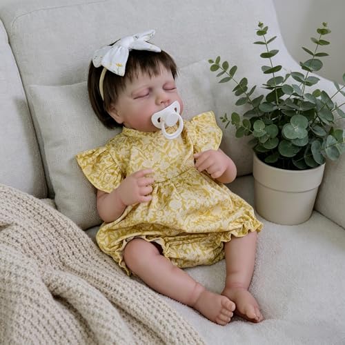 Muñeca bebé reborn realista silicona 20 pulgadas miniatura 5
