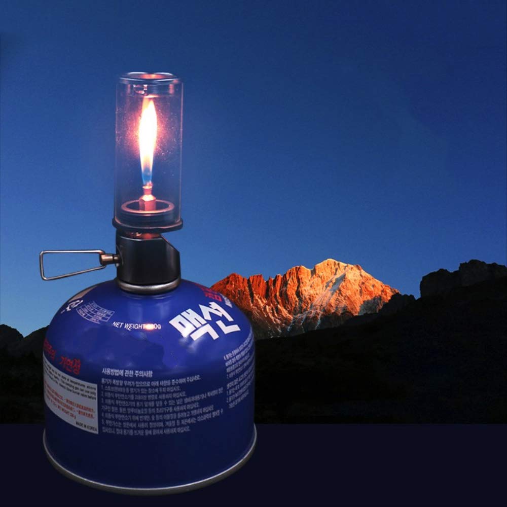 BAJIE Torcia Lampada da campeggio all'aperto Lampada a gas portatile ultraleggera La tenda Luci da campeggio Lanterna a gas da campeggio
