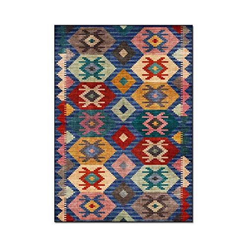 Moquette douce à poils ras géométriques tapis antidérapant de qualité - 4