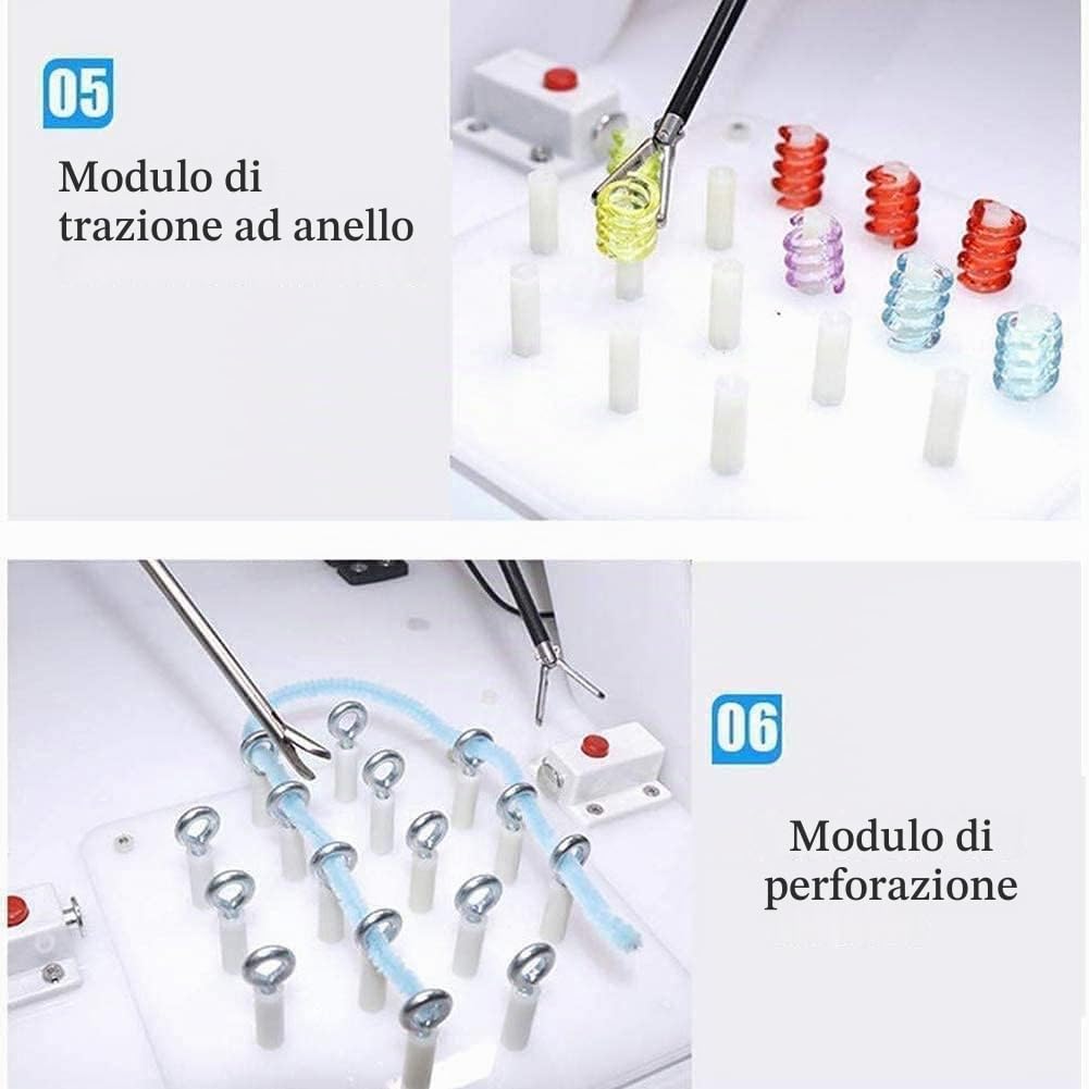 ERCTOO Trainer Laparoscopico, Addestramento Medico, per L'uso Corsi Formazione per Studenti Medicina, 10 Moduli Formazione, per Allenamento Sussidi Didattici per L'insegnamento E La Formazione