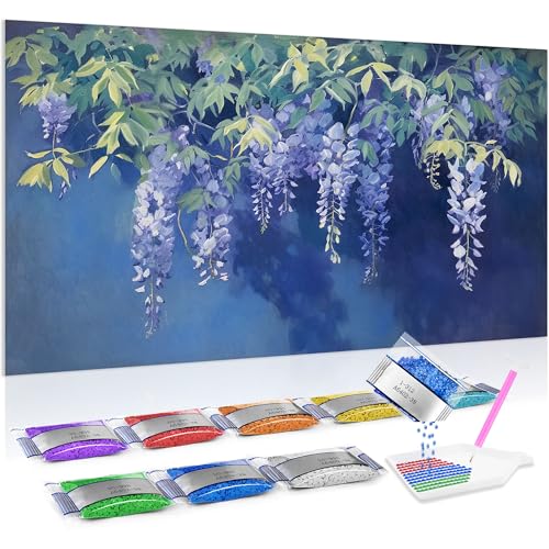 Broderie diamant kit glycine Jumpdot 70x40 art créatif anti-stress